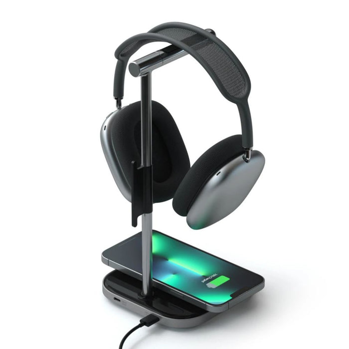 Satechi 2-in-1 Headphone Stand with Wireless Charger