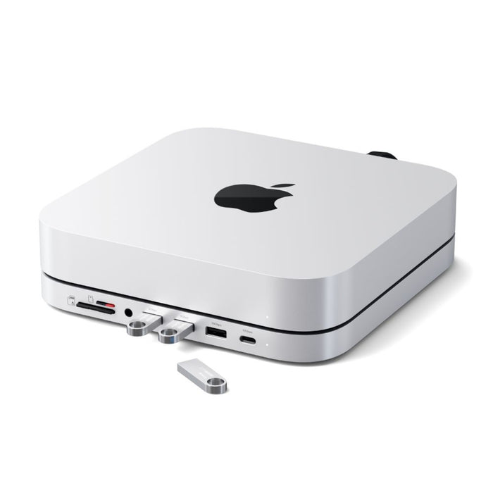 Satechi Aluminium USB-C Stand + Hub for Mac Mini with SSD Enclosure